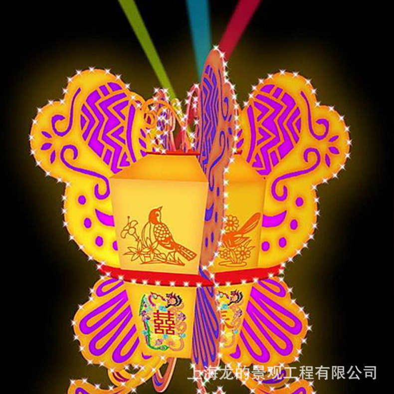 上海民俗花灯彩船灯光造型