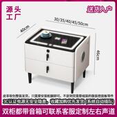 智能床头柜木现代简约多功能轻奢无CY001 1线充电指实边锁纹卧室