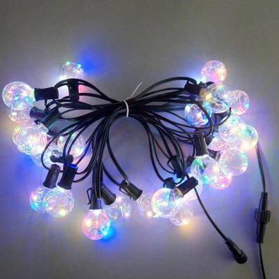 源头厂家LED铜线暖白E光G灯4灯0串12灯SOV头庭院灯泡串圣诞节日灯