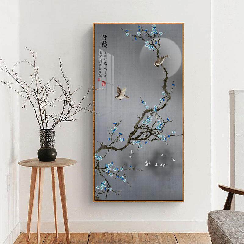 新中式入画户玄关装客画山水国过道挂画VKZ花鸟厅民宿酒店墙壁饰,鲜花速递/花卉仿真/绿植园艺,其它园艺用品,淘宝优惠券,粉丝福利购,淘宝优惠卷