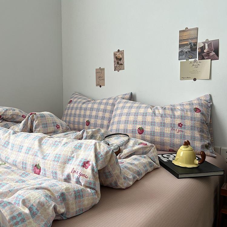 新A0类纯棉床四件套22F989MS8T5上款被罩床单被套学生宿舍三件套