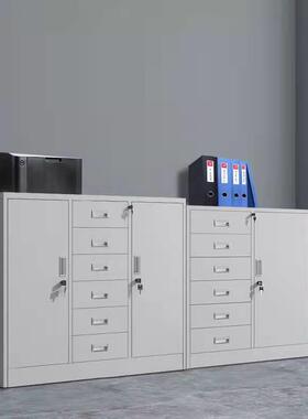 办小柜子皮文公件柜资料储物下ABM柜带锁档案柜工具铁柜桌收纳柜