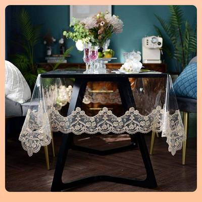 ?PVC桌布TMT防水防油透明桌垫洗茶布水晶丝板软玻璃盖布几蕾免餐