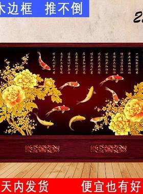 公木质屏风实单位司大厅进门隔办公室酒店木中VOU式迎客松客厅断