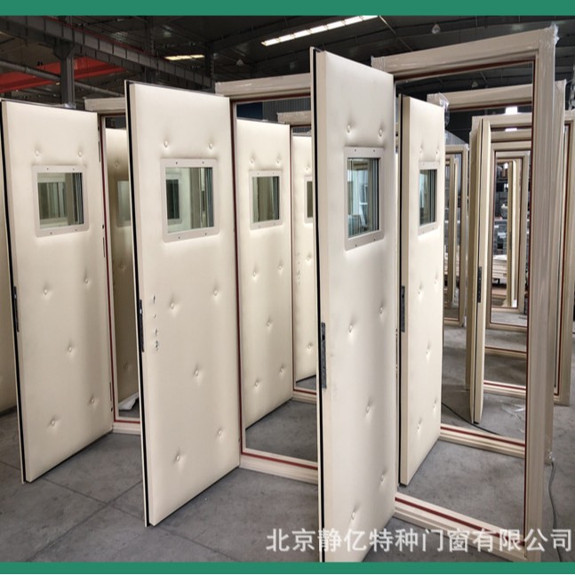软包隔音防火玻璃仿古四合院门