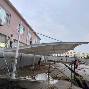 结构停车棚膜膜结遮GJU阳构棚全国安装加厚材料膜结景构观棚