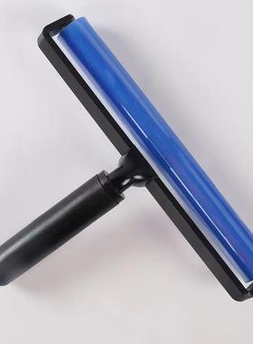 除滚尘滚轮贴合AXB筒铝金手柄支架粘尘无设备机用包胶合胶辊