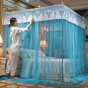 蚊帐家用.8米三开门1.5CNE米2纹帐单双人加密加床厚1.12米新米款