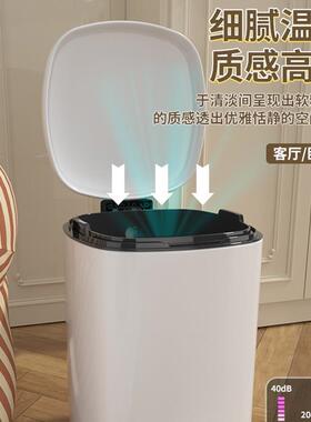 20L32L大容量跨境不钢脚踩有带盖垃圾FUO桶家用纳厨房客厅盖锈收
