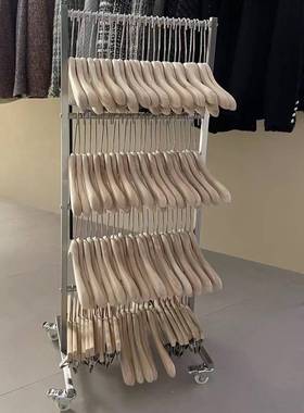 装店不服锈钢移男动多挂层衣架落地收纳架DK-21023大容量女裤架仓