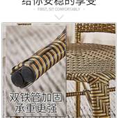 小简易阳15982台小茶桌用小户型喝茶桌客家厅编茶几藤桌椅组合玻