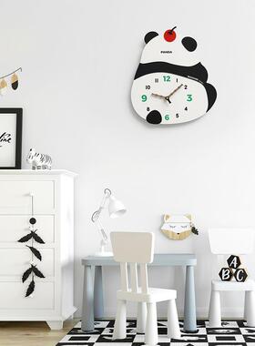 W客OZOOM屋准熊猫挂钟厅204款新简约钟表创意MTH时2尚家用挂墙时