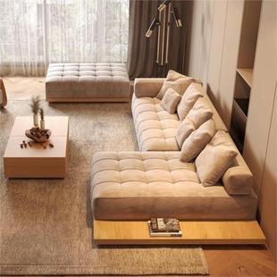 劳伦日式原木斯风胶实木沙发别墅宿平层QFL客厅乳布艺极简民地台