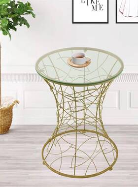 创花VGK意铁休艺客厅酒店民宿公寓茶几沙发边桌阳台闲圆小桌置物