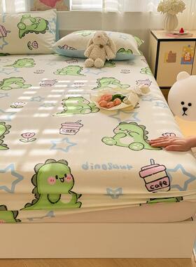 舍0席24春季纯棉床笠单件家用双人梦思床垫保护套HS印花全宿单人2