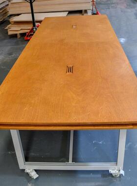 全实木家用长办公电脑FSJ桌客厅条工作桌台大书桌双人学生学字习