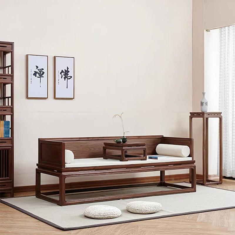 新中式茶桌合黑家HBZ胡桃实木桌椅组用客厅中式大板茶台茶办公室