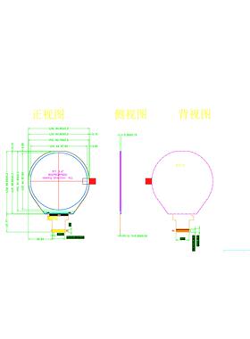 3.寸TFT圆形液晶屏魔HAG0镜屏0智能音箱屏仪表圆屏480*80
