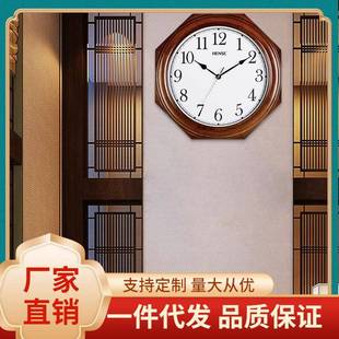 木挂钟传统复古F75S5S99挂表静八角钟表石实英钟中式 客厅大音号钟