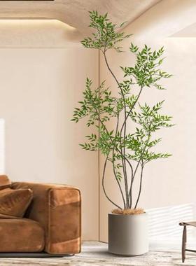 南天竹装大型端仿真绿植高轻AXO奢物室内客厅仿生植落地饰花盆栽