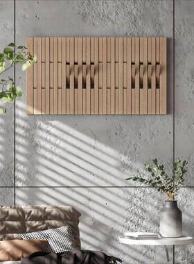 木鱼季节入户后板挂衣门架钢键LCA衣琴帽架实木挂衣横版玄关柜置