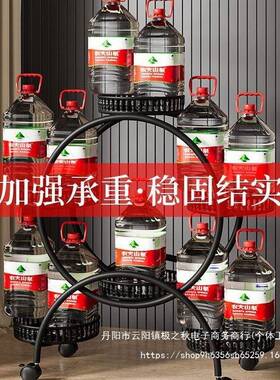 花架客厅落式台花架地多层阳子圆形带轮移动铁艺摆放置物ZOP架花