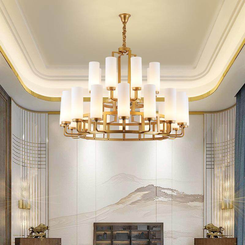 新式店工中程吊灯中山灯具仿古风金色饭店包厢包间包餐厅房93600,家装灯饰光源,智能吊灯,淘宝优惠券,粉丝福利购,淘宝优惠卷