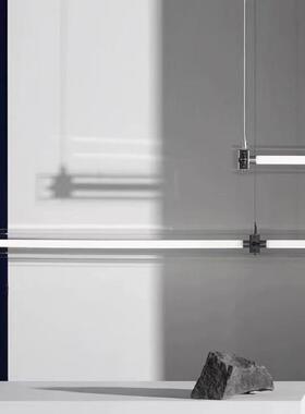 餐厅设吊灯现85095代极简创意玻璃一长条灯计吧师台办公室岛台字