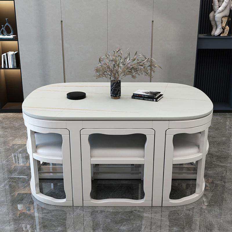 大家理桌石餐桌椅组合现代风方圆FS-MP658实木餐形小户型大户型用