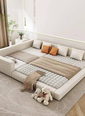 榻榻床二胎家庭床一米家四口床亲子现网红FKG代双人床子母组合落