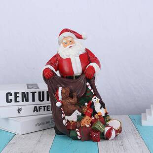 圣老人树RRW101工艺品圣诞节家居房间桌脂饰面圣诞装诞品树脂摆件
