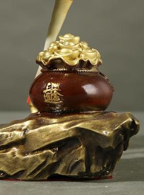 铜鹿摆件梅275花财鹿一公路发财一鹿生家居客玄厅关装饰办室