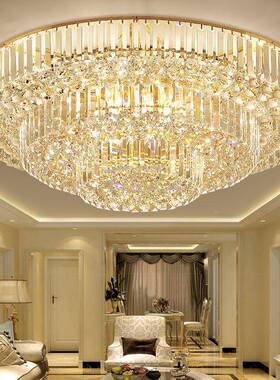 客厅灯水灯l83171d吸顶灯现代简晶约大气家用圆e奢华餐厅卧室形灯
