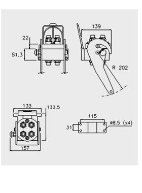 倍润Fste0r多路2P506G-4同步连a接P50G系列G型四路（6尺寸6）连接