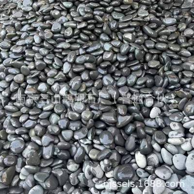 587灰色鹅卵石铺不抛光雨花石园林造景毛小头天然石园路林石景观