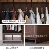 胡桃木实家木衣柜四现小代简约户型门五门NYT大容量收纳储物柜用