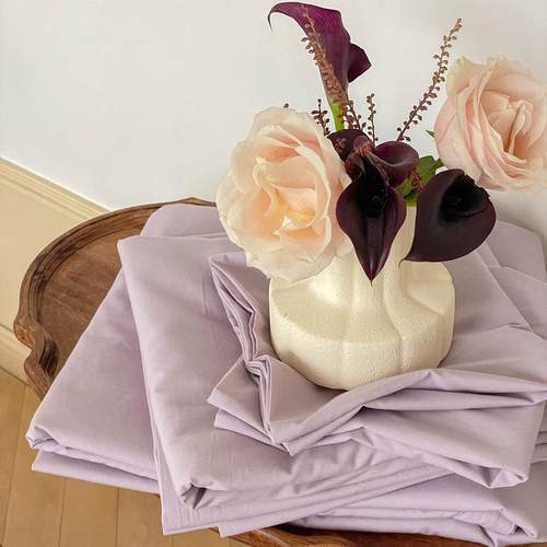 浅色系~丨水洗棉全棉/床单床件单人双例外人床1.5笠1.单8m