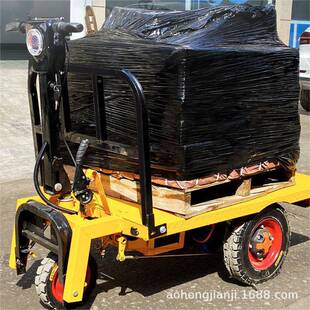 ?电动三轮平车可可车坐拉货站手推翻斗板上料拉砖平462板车养殖搬