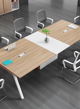 斜0459议桌椅会组边合洽谈接待小桌大型会议室家具会议桌长桌办公