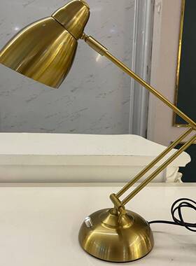 调现代简约属长臂折护眼学习台灯5516阅读书桌卧室叠床头金光LED
