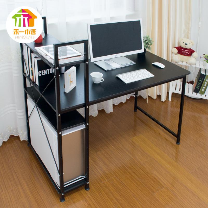 写1带H桌架书简约电脑桌用台式家电脑办公桌创意字桌台子