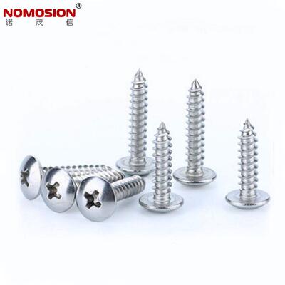 304头不锈攻钢字大扁头自钉十字伞自攻螺丝SST自攻螺钉TA粤标十M3