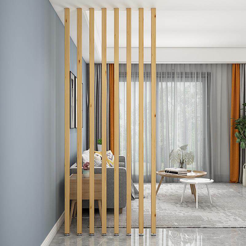 实木栅格立厅柱屏风用入户MC6-28-1客遮挡装饰家木条隔断免打孔实