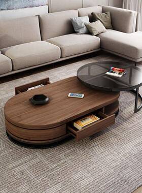 茶几组家用客厅中式茶几桌客厅家OFO用小户约玻型简圆形钢化璃合