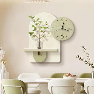 奶原木风餐厅装饰画培带钟表立体油砂岩画2028545新水客厅时钟款