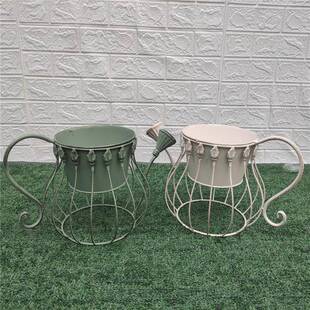 铁艺洒水壶花架抬高手提茶盆月100水壶季庭绿兰萝泡园植院阳台室