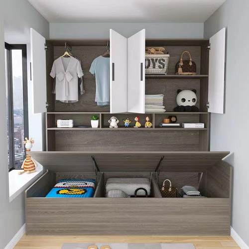 儿书童代榻榻米衣柜柜一体床组合省户空间储物现简MY5208约床小型