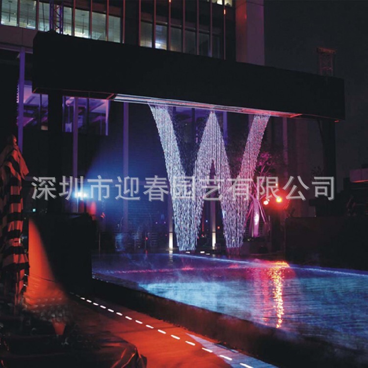 数字水幕电影广场喷泉设备户外网红水帘屏风设计高端智能数控景观