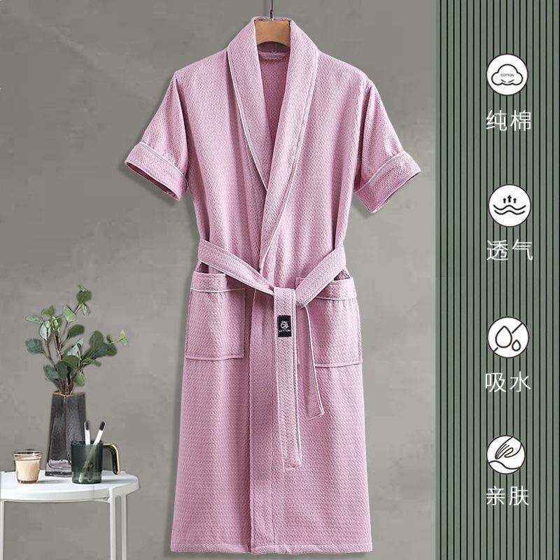 高挡纯棉袍吸水男z8BMjPCm女士全棉酒店四浴季速干通用睡袍春秋薄