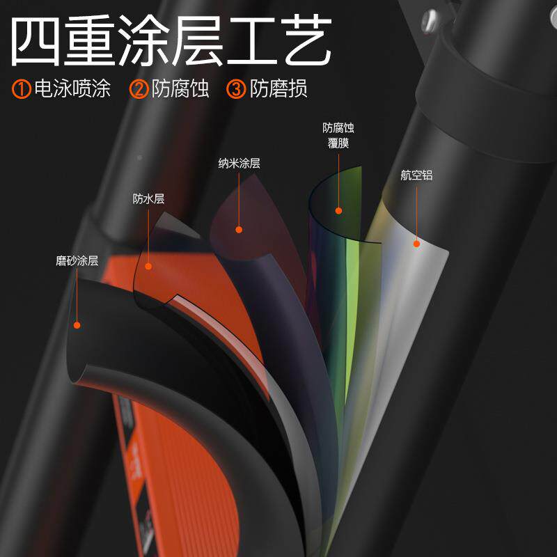 巴芬降伸缩FS75FS72梯家用梯子多功能人梯室内加厚合铝金折叠梯升